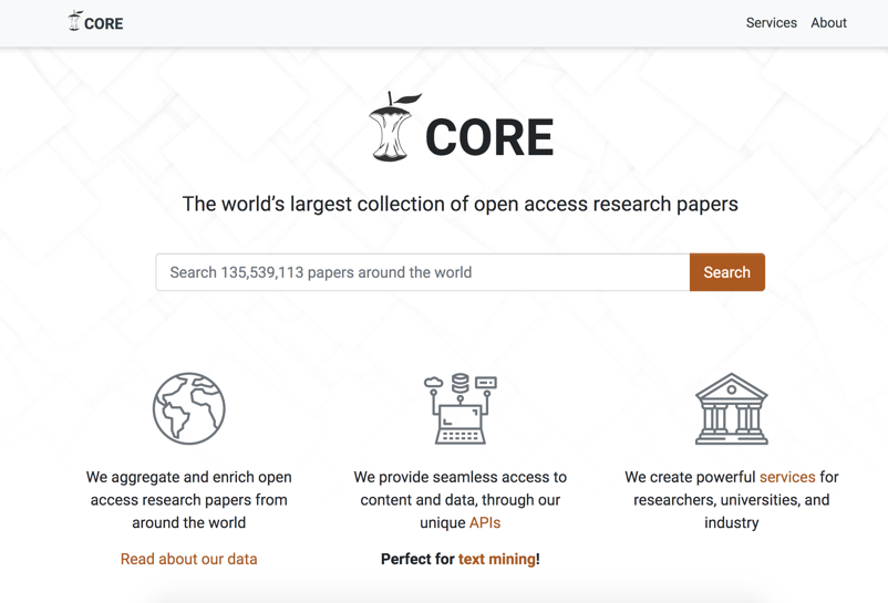 CORE web interface